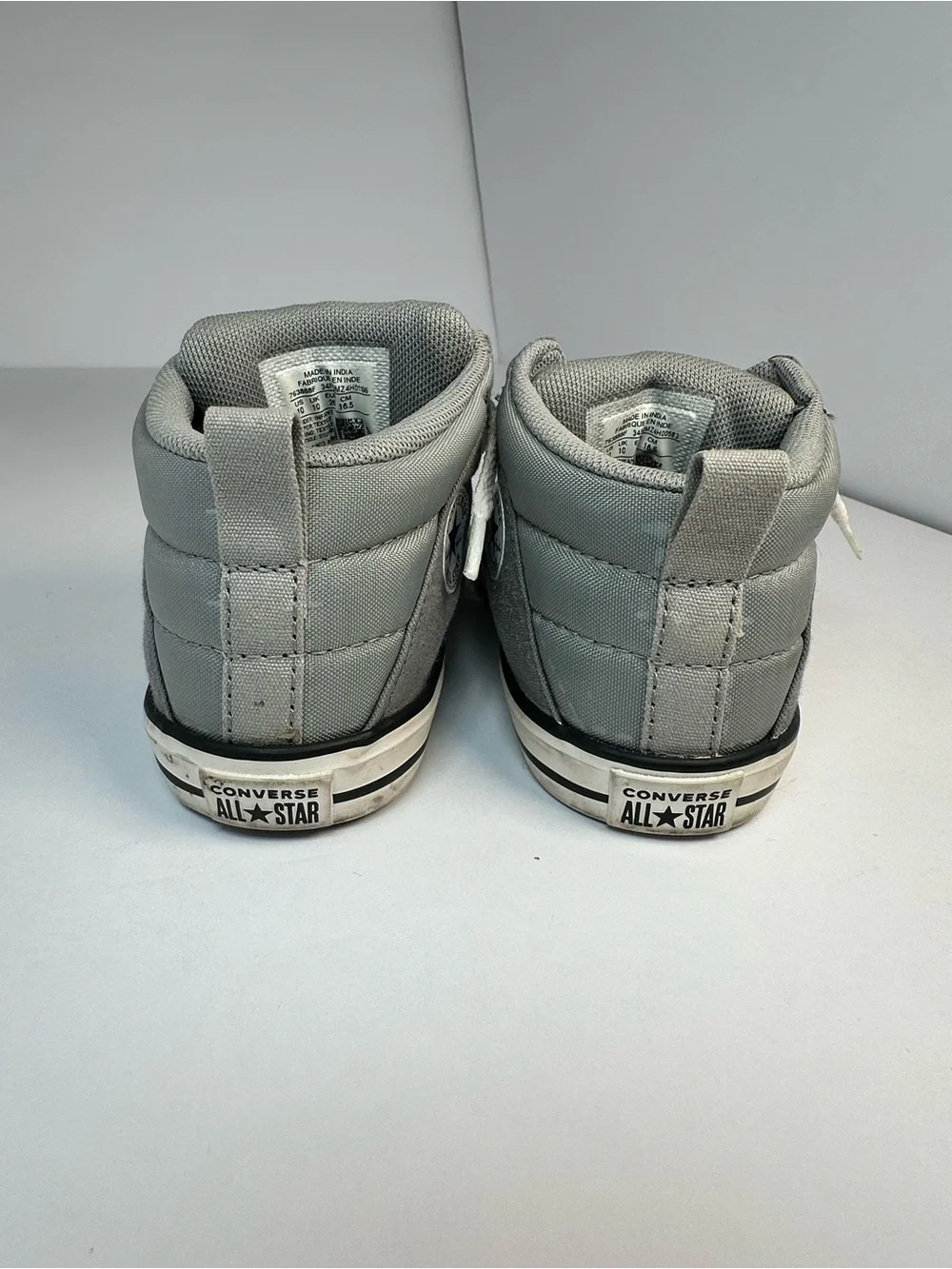 Converse Kids/Toddler Gray High-Top Canvas Sneakers Size 10
